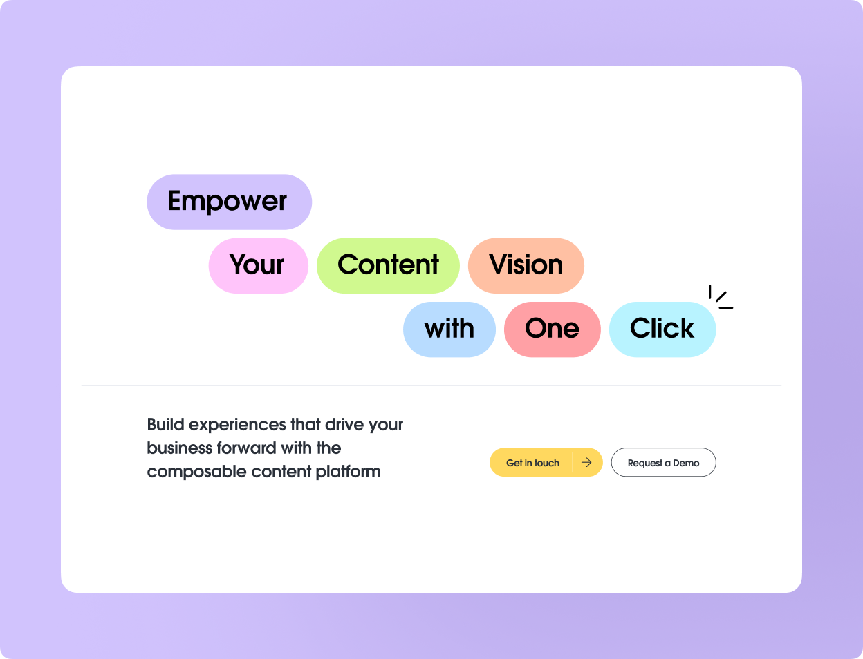 Website section concept